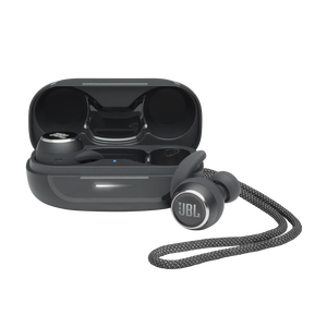 JBL Reflect Mini NC - Black - Waterproof true wireless Noise Cancelling sport earbuds - Hero